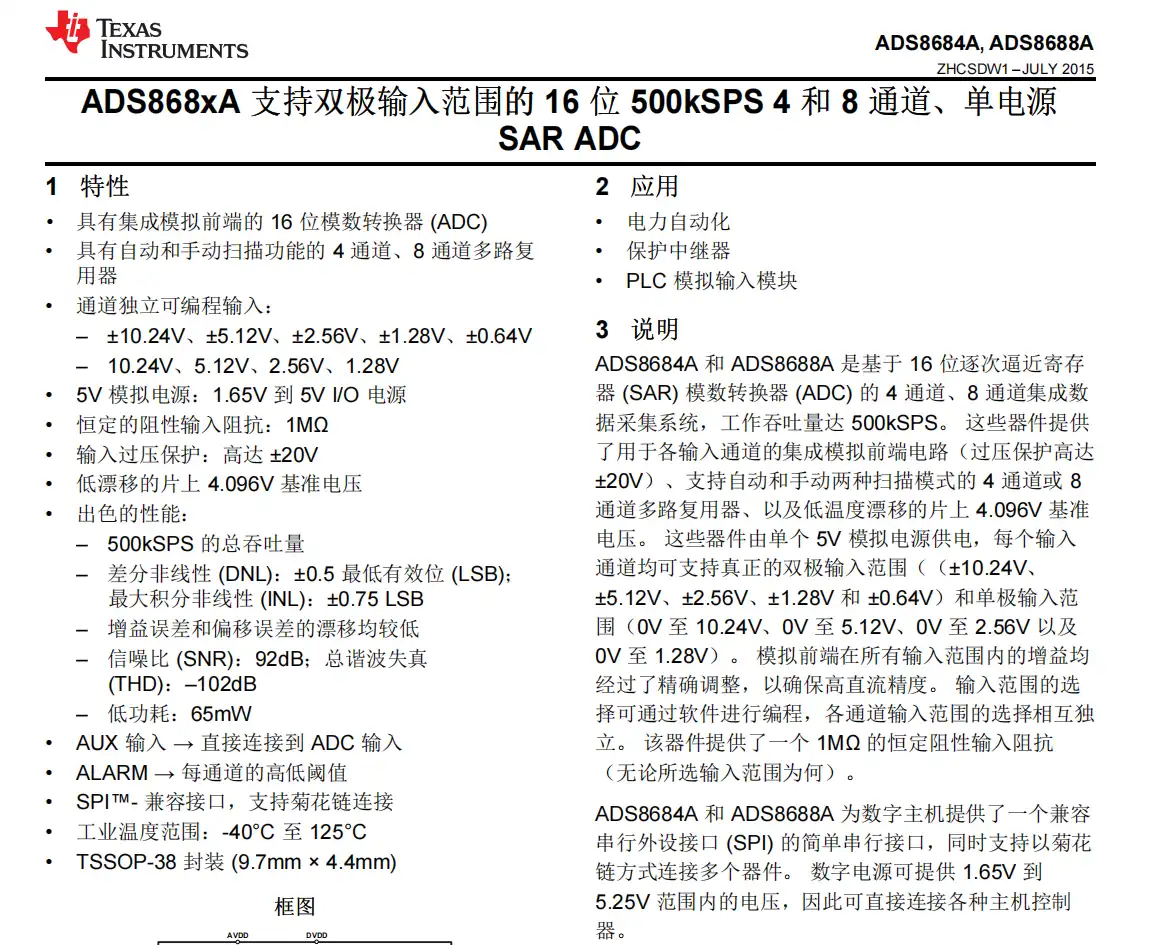 ADS8688手册